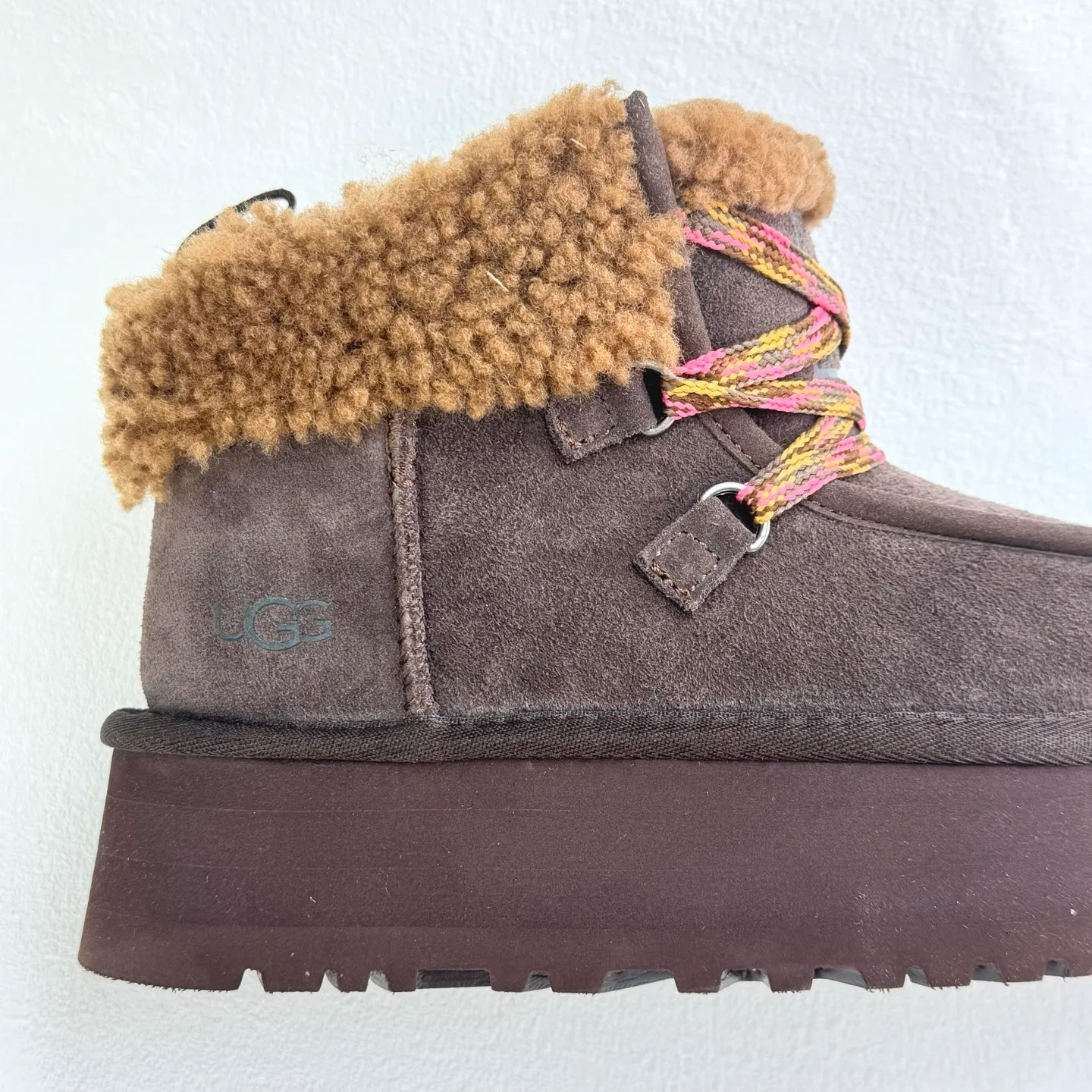 Self-pickup 💰560 Ugg Fukala lace-up boots 3954 The official website's main recommendation. A must-have for Maillard in autumn and winter. Every color matches well. The shape is super positive. The soles are increased by 3.8cm. Perfectly modifying the leg shape. Simple and elegant style. Must be arranged! size：35-40